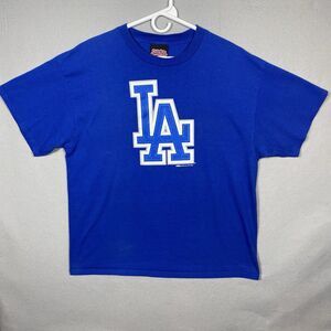 LA Dodgers Stitches Tshirt XL Vintage 2006 Made In Mexico 100% Cotton